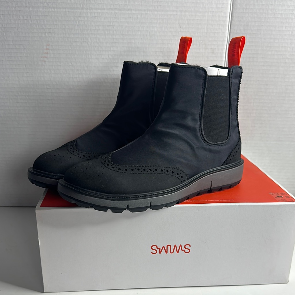 Nib Swims Men's Classic Black/Gray Chelsea Boots